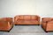 Vintage Cognac Palais Stoclet Leather Sofa by Josef Hoffmann for Wittmann 23