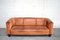 Vintage Cognac Palais Stoclet Leather Sofa by Josef Hoffmann for Wittmann 3