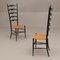 Mid-Century High Back Ebonized Chiavari Chairs, Set of 2 3