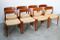 Large Danish Teak & Papercord Model 75 Dining Room Set by Niels Otto Møller, 1950s 5