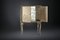 Eden Bar Cabinet with Two Leather Doors & Embroidery by Giorgio Ragazzini for VGnewtrend 3