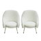 White Italian Armchairs by Marco Zanuso for Arflex, 1950s, Set of 2, Image 2