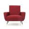 Mid-Century Italian Burgundy Armchair, Image 8