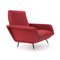 Mid-Century Italian Burgundy Armchair, Image 1