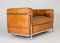 LC2 Cognac Leather Sofa by Le Corbusier for Cassina, 1980s 8