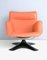 Karuselli Orange Leather Lounge Chair by Yrjö Kukkapuro for Haimi, 1960s 1