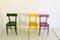 Mehrfarbige italienische Vintage Stühle, 4er Set 1