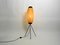 Lámpara de pie con trípode Mid-Century con pantalla de plástico, Imagen 5