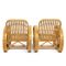 Fauteuils en Rotin & Osier, 1970s, Set de 2 2