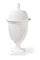 Lámpara de mesa Potiche Palladio italiana de cerámica blanca con tapa de VGnewtrend, Imagen 1