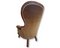 Antique Victorian Gentleman's Velvet Button Back Armchair, Image 3