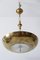 Art Deco 3-Flamed Brass Pendant Lamp or Chandelier, 1930s 11