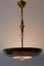 Art Deco 3-Flamed Brass Pendant Lamp or Chandelier, 1930s 4