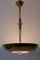 Art Deco 3-Flamed Brass Pendant Lamp or Chandelier, 1930s, Image 4