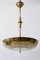 Art Deco 3-Flamed Brass Pendant Lamp or Chandelier, 1930s, Image 5