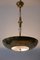 Lámpara colgante Art Déco de latón con tres luces de latón, años 30, Imagen 7