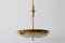 Art Deco 3-Flamed Brass Pendant Lamp or Chandelier, 1930s, Image 8