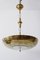 Art Deco 3-Flamed Brass Pendant Lamp or Chandelier, 1930s, Image 6