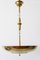 Art Deco 3-Flamed Brass Pendant Lamp or Chandelier, 1930s, Image 3