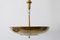 Art Deco 3-Flamed Brass Pendant Lamp or Chandelier, 1930s 9