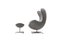Reclining Egg Chair & Ottoman Set by Arne Jacobsen for Fritz Hansen, 1971, Set of 2 5