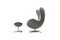 Set mit verstellbarem Egg Chair & Fußhocker von Arne Jacobsen für Fritz Hansen, 1971, 2er Set 8
