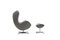 Egg chair reclinabile con poggiapiedi di Arne Jacobsen per Fritz Hansen, 1971, Immagine 2