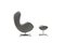Reclining Egg Chair & Ottoman Set by Arne Jacobsen for Fritz Hansen, 1971, Set of 2, Image 2