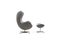 Reclining Egg Chair & Ottoman Set by Arne Jacobsen for Fritz Hansen, 1971, Set of 2 4