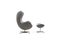 Set mit verstellbarem Egg Chair & Fußhocker von Arne Jacobsen für Fritz Hansen, 1971, 2er Set 4