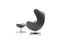 Egg chair reclinabile con poggiapiedi di Arne Jacobsen per Fritz Hansen, 1971, Immagine 7