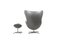 Juego de sillón reclinable y otomana Egg de Arne Jacobsen para Fritz Hansen, 1971, Imagen 11