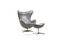 Reclining Egg Chair & Ottoman Set by Arne Jacobsen for Fritz Hansen, 1971, Set of 2 1