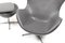 Egg chair reclinabile con poggiapiedi di Arne Jacobsen per Fritz Hansen, 1971, Immagine 12