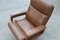 Swiss Swivel Leather Armchair, 1950s 7