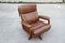 Swiss Swivel Leather Armchair, 1950s 3