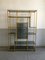 Mid-Century Italian Gilt Aluminum Shelf with Smoked Glass, 1970s 1