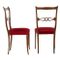 Mid-Century Lacquered Walnut Side Chairs by Melchiorre Bega, Set of 2 2