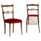 Chaises d'Appoint Mid-Century en Noyer Laqué par Melchiorre Bega, Set de 2 3