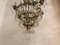 Lámpara de araña italiana de cristal de Murano dorado, años 30, Imagen 5