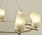 Mid-Century Austrian Opaline Glass & Brass 8-Light Chandelier 3