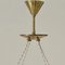 Mid-Century Austrian Opaline Glass & Brass 8-Light Chandelier, Image 7