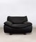 Postmodern Black Leather Living Room Set by Roche Bobois, 1980s 3