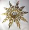 Large Golden Iron Palm Ceiling Lamp from Ferro Art, 1950s 4