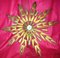 Large Golden Iron Palm Ceiling Lamp from Ferro Art, 1950s, Image 6