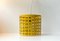 Mid-Century Cubist Yellow Pendant Lamp from Lival, 1970s 1