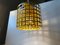 Mid-Century Cubist Yellow Pendant Lamp from Lival, 1970s, Image 3