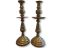 Large 18th Century King and Queen Candlesticks, Set of 2 1