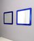 Grands Miroirs Muraux Bleu Royal, Italie, 1970s, Set de 2 3