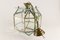 Geometrische italienische Mid-Century Hängelampe aus Glas & Messing 10